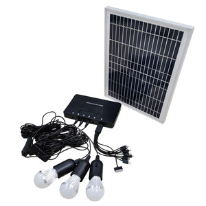 高效家用太阳能电池板led照明套件迷你家庭离网电力太阳能系统 - Product Image 1
