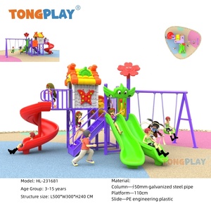 Outdoor Slide e treehouse tema natural Moda comercial diversões equipamentos crianças slides playground personalizado