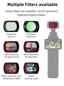 BRDRC Accessory Set for DJI OSMO POCKET <strong>3</strong> <strong>ND</strong> Light Reduction and UV Protection UV CPL Polarizer Camera <strong>Filters</strong> - Product Image 4