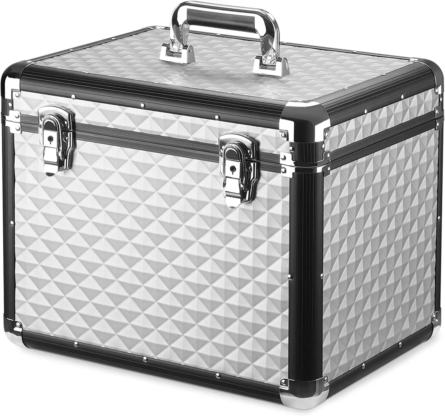 Metal Horse Grooming Box - Organizer Transport Tack Kit Caddy Aluminum Case
