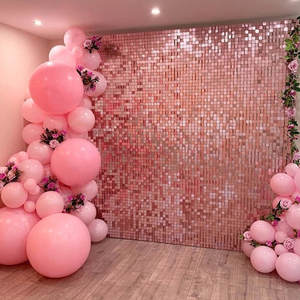 結婚式用品Confetiピンクスパンコールパネルきらめき壁装飾背景 - Product Image 4