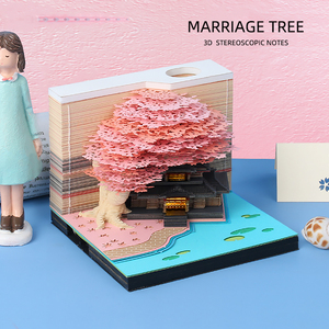 マジックツリーハウス3Dメモキューブレーザーカット215枚おもしろブロック保守的なツリーハウスノートペーパーパッド子供用大人用 - Product Image 3