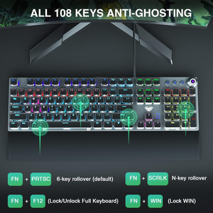 Venta caliente T-WOLF T30 Teclado mecánico recargable tipo C con tres modos inalámbrico/BT/cableado Teclado para juegos con retr - Product Image 6