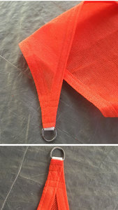 Waterproof 98% UV Block Orange Sun <strong>Shade</strong> <strong>Sail</strong> Canopy 3mx4m <strong>Triangular</strong> Pattern Oxford HDPE PVC Poly Camping Beach Backyard - Product Image 5