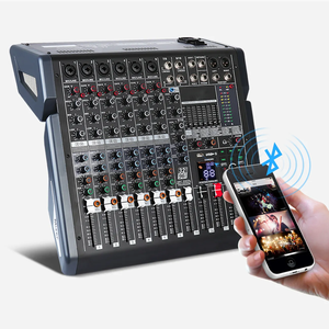 Controlador de DJ profesional B8 de 10 canales Mezclador de audio USB alimentado con efecto de reverberación 99 y consola de interfaz de audio - Product Image 2