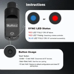 适用于N64控制台的BlueRetro无线适配器，适用于PS3 PS4 PS5 8bitdo终极游戏contollers任天堂64游戏手柄加密狗 - Product Image 3