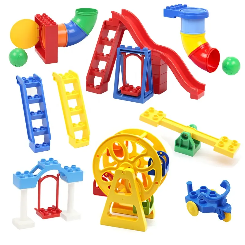 Bloques de construcción para niños, juguete de ladrillos para armar Noria, parque de atracciones, ideal para regalo