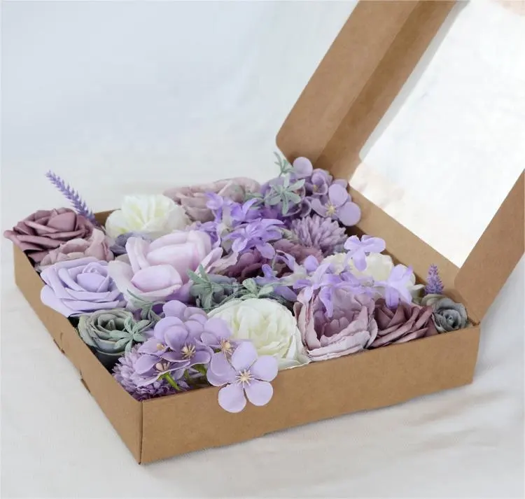 C-054 prodotti di vendita calda serie viola per inviare alla fidanzata insegnante boudoir confezione regalo di fiori fatti a mano per la decorazione del festival