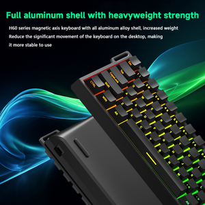 Pctenk H60 Ông Từ Trục Nhôm Có Dây Cơ Khí Chiếu Bàn Phím USB Loại C 61 Phím Bên Khắc Chơi Game Văn Phòng Sử Dụng - Product Image 5