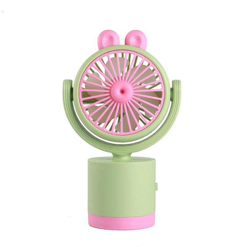 Green spinning fan