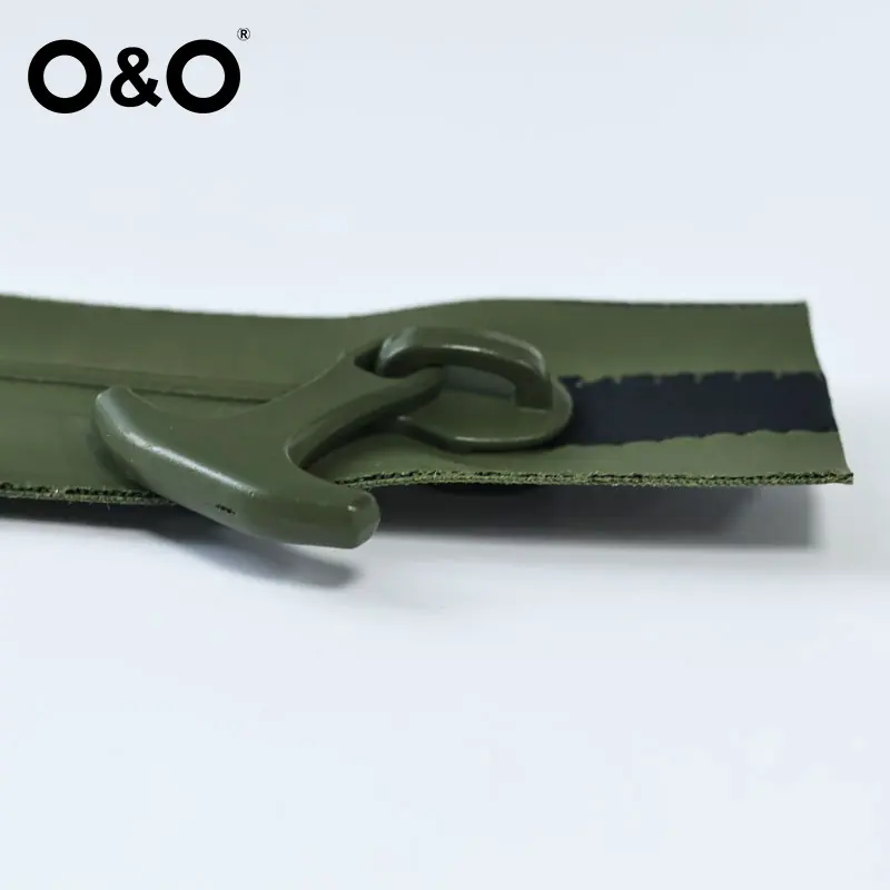 O&O - Zíper hermético de nylon à prova de água para venda de fábrica com zíper completo puxador para aplicações ao ar livre