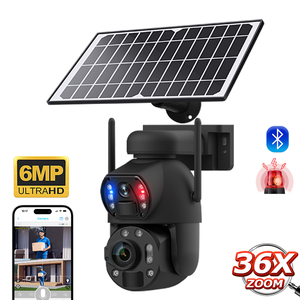 36x optik Zoom 6MP Uhd açık 4g güneş kamera pil çift Lens ile 360 Ptz Ip Wifi akıllı güvenlik düşük güç güneş kamera - Product Image 2