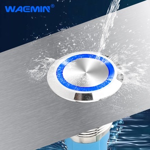 Interruttore a pulsante a testa piatta da 16mm IP65 impermeabile autobloccante con luce a LED bianca pulsante elettronico a pulsante - Product Image 3