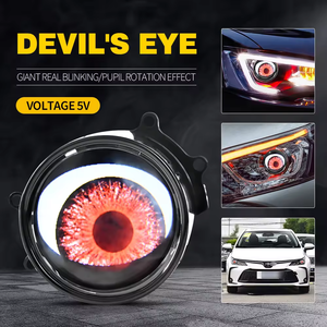 NEW Multi-function Blink Demon Eyes Devil <strong>Led</strong> Headlights Lens 5V 12V 3.0 Inch Bi <strong>Led</strong> Projector Car Light Accessories - Product Image 4