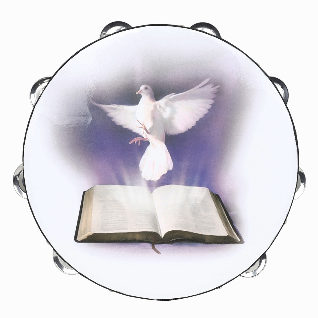 Tambour à main à motif de colombe de la paix