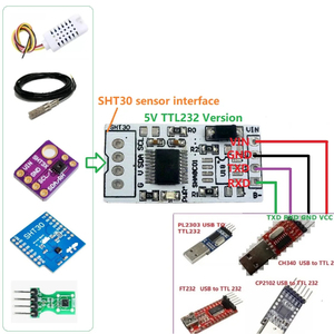 DC 3,7-25 V SHT30 SHT3X RS485 RS232 TTL Modbus Rtu Temperatur- und Luftfeuchtigkeits-Sensor Fernüberwachungsmonitor Digitalthermometer - Product Image 3