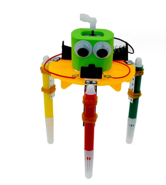 2023 vendita calda costruisci i tuoi Graffiti che scarabocchi Robot giocattolo per bambini Set di kit elettronici per l'apprendimento di Robot da disegno per bambini