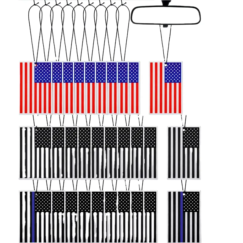 Benutzer definierte Auto Lufter frischer USA Flagge Auto Erfrischer Hängende amerikanische Flagge Auto Lufter frischer für die Dekoration