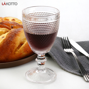 Vintage Wine Glass Engraved Handmade Drinkware <strong>Type</strong> and Wine Glass Different Embossed Pattern Glass <strong>Goblet</strong> - Product Image 5