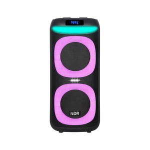 Professional Boombox Speakers Dual 8 Inch Multi-Functional Party Speaker with Built-in Mic <strong>and</strong> LED Display NDR-1908 - Product Image 2