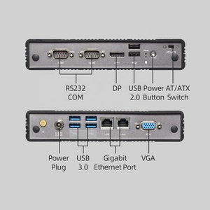 HelorPC In-tel Atom E3940 DDR3 8GB M.2 MSATA SSD RS232 COM Gigabit puertos Ethernet Industrial Fanless mini computadora PC - Product Image 6