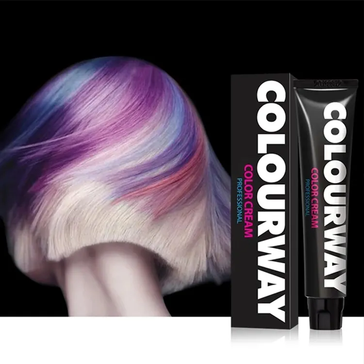 COLOURWAY No Allergic Hair Color Cream Alta calidad Moda Profesional 74 colores Tinte para el cabello Color