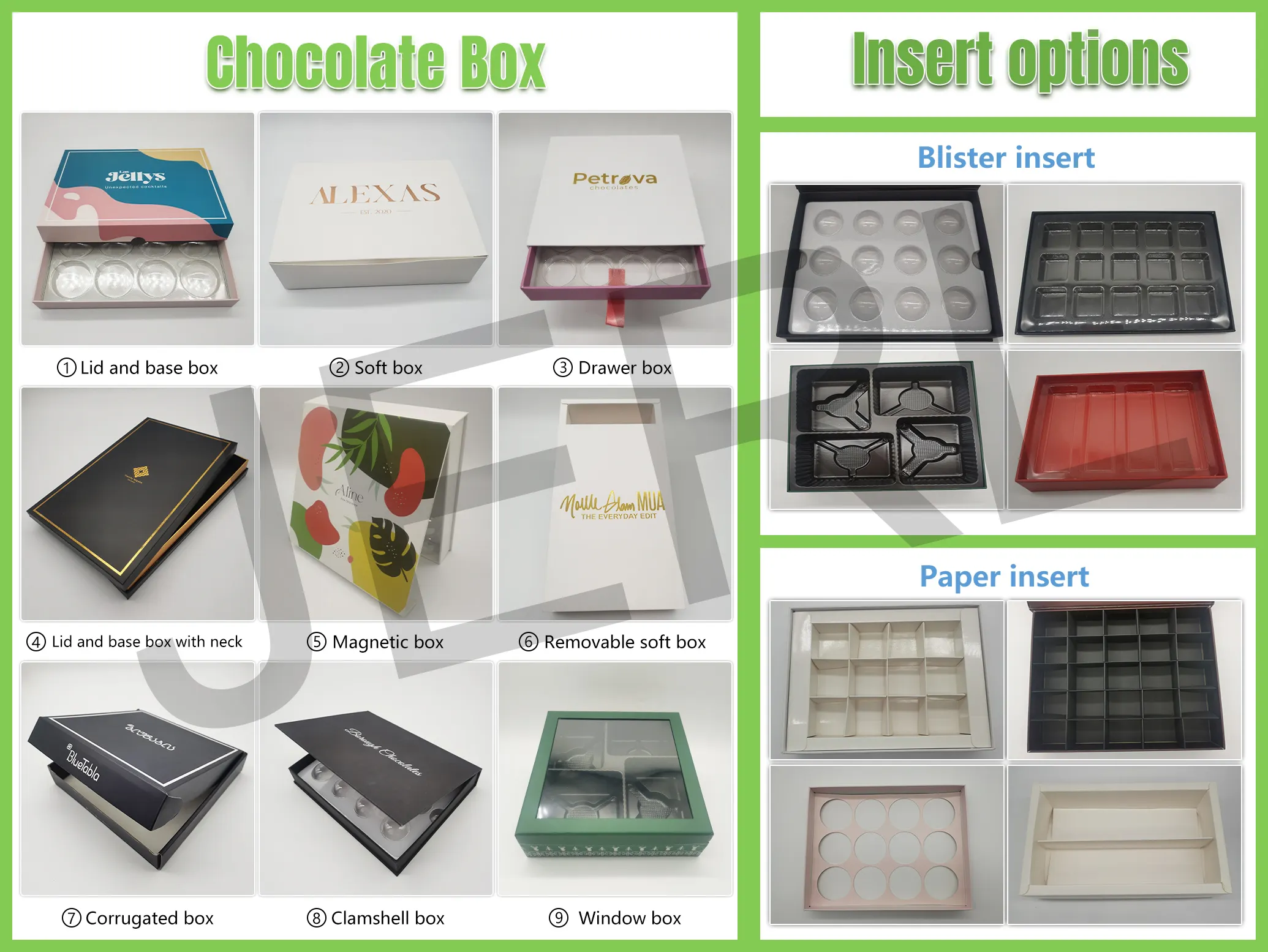 Harga Grosir Kotak Kemasan Coklat Makanan Mewah Mendukung Pesta Pernikahan untuk Cokelat