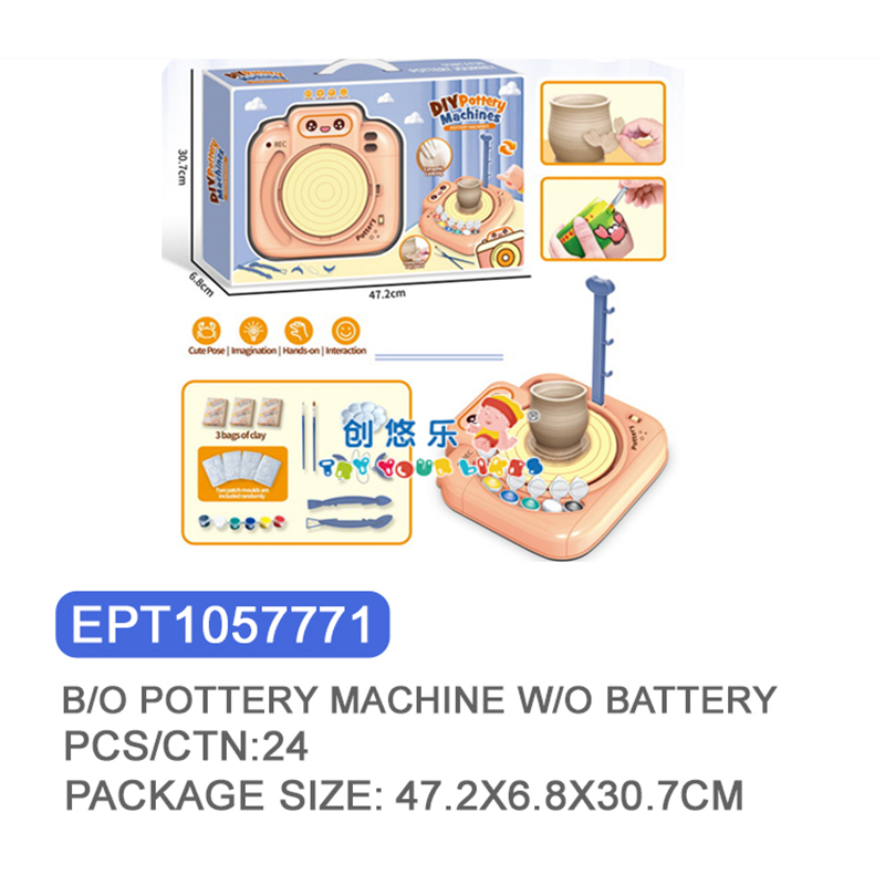 EPT1057771-Rueda de alfarería con temática de cámara (24 piezas/caja)