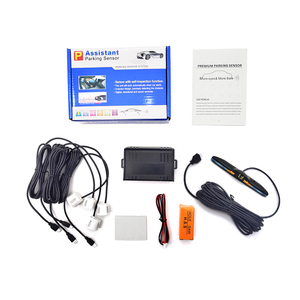 Sensor de estacionamiento Led Pantalla de coche universal Radar de respaldo inverso con 4 sensores Sistema de sensor de estacionamiento