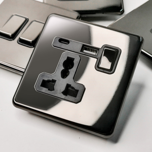 Fabrika yeni tasarım abd İngiltere standart duvar ışık anahtarı tek 3 pin MF anahtarlı priz usb tip c ev eşyaları için ev - Product Image 1