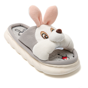 Kadınlar için yaz ev terlikleri nefes kapalı sevimli baskı terlik Slip-on açık ayak ev ayakkabıları - Product Image 4