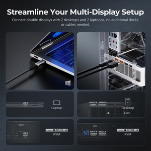 带HDMI显示端口的TESmart 4x2混合KVM交换机支持MST DP Alt模式矩阵切换器 - Product Image 5