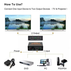 4K Ultra HD Video HD MI Splitter 1X2 HD Splitter 1 2 out destek 3D ses çıkarıcı anahtarı için PS4 PS5 Xbox bilgisayar akıllı TV - Product Image 5