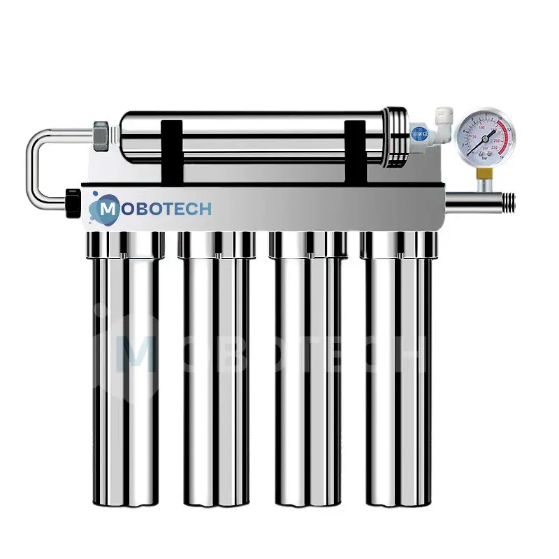 Système de filtre à eau en acier inoxydable purificateur d'eau système d'osmose inverse à 5 étapes filtres à eau pour boire à la maison