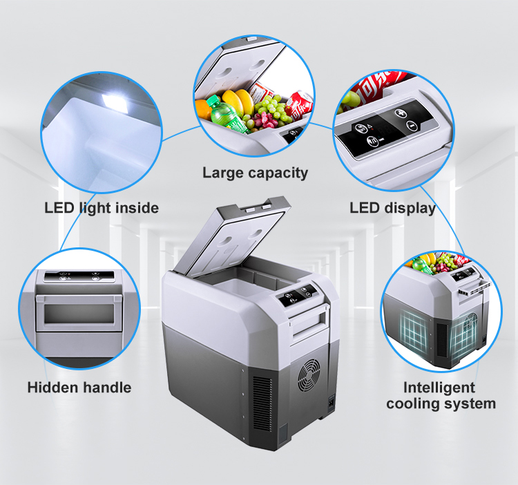 Factory Price High Quality Environment Protection Material 12v 24v Portable Mini Car Fridge Cooler Box