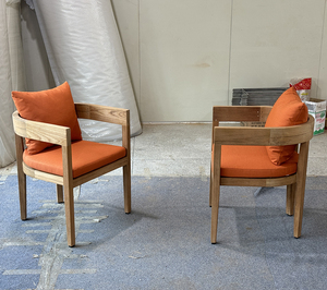 Decoout ngoài trời cao cấp tự nhiên tếch ăn uống thiết lập bền Patio bàn ăn ghế cho sân khách sạn midcentury thiết kế hiện đại - Product Image 4