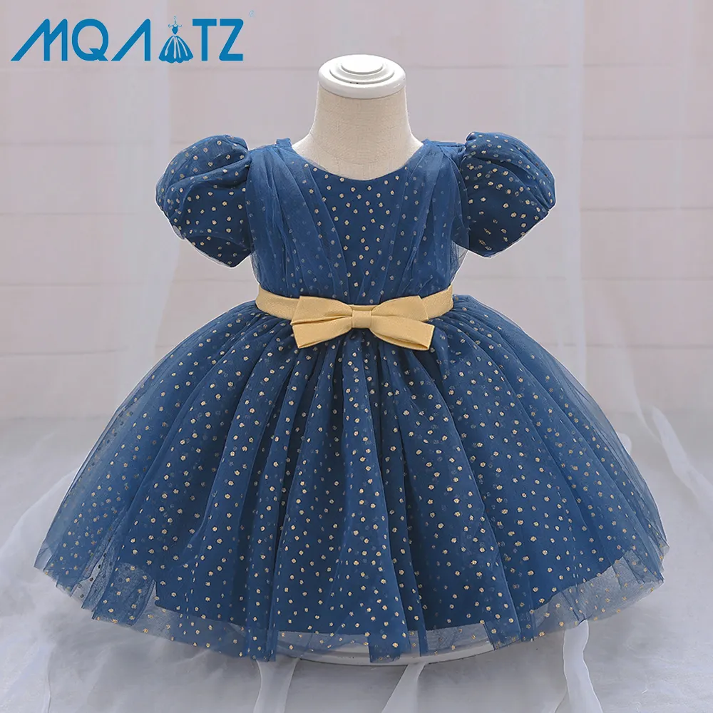 MQATZ vestido design para o bebê novo para a festa crianças vestidos para meninas à noite baby girl birthday dress 1 anos de idade