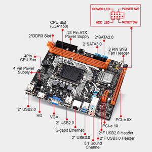 コアi7プロセッサと互換性のあるシステムlga1150メインボードh81チップセットマザーボード用 - Product Image 5