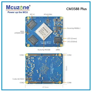 Módulo de computación de alto rendimiento CM3358 Plus NAS con tecnología RK3588 | 64-bit LPDDR5 16GB/32GB RAM + 64GB/256GB ROM personalizado