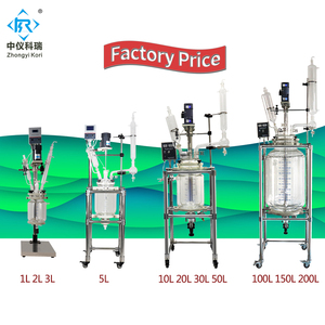 מעבדה Bioreactor במעיל זכוכית תועמלן מצופה טנק 5L 10L 20L 50L 100L 200L שכבה כפולה זכוכית כור