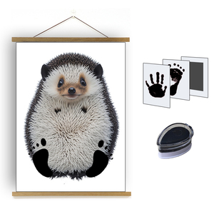 Popular in <strong>Canada</strong> Pet or Baby Hand and Footprint Kit Baby with Canvas Magnetic Wood <strong>Frame</strong> with Ink Pad - Product Image 3