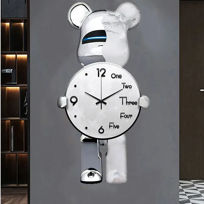 Jam dinding meja LED 3D dengan Timer Digital, jam tangan lampu malam Alarm untuk kecerahan gudang kantor terbuat dari plastik