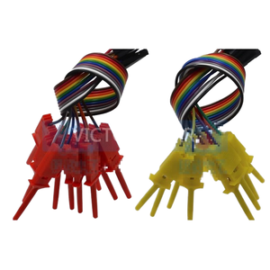 DuPont Wire to Test Hook <strong>Logic</strong> Analyzer Hooks 10 Small Red ICs in a Group - Product Image 1