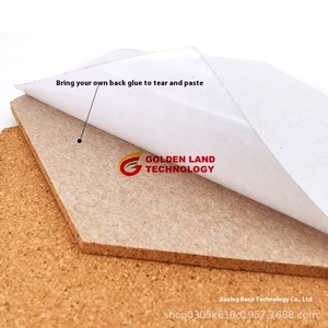 Baodi 20*17.5*0.6cm Hexagonal <strong>Cork</strong> Board Self-Adhesive Photo <strong>Wall</strong> Sticker for Publicity Column Use As Message Board - Product Image 4