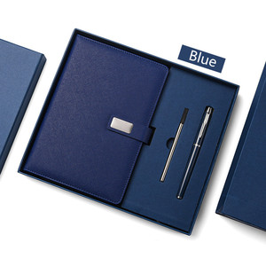 Cuaderno de negocios de nuevo diseño 2024, cuaderno de cuero PU con logotipo personalizado de alto grado con bolígrafo en caja para regalo - Product Image 1
