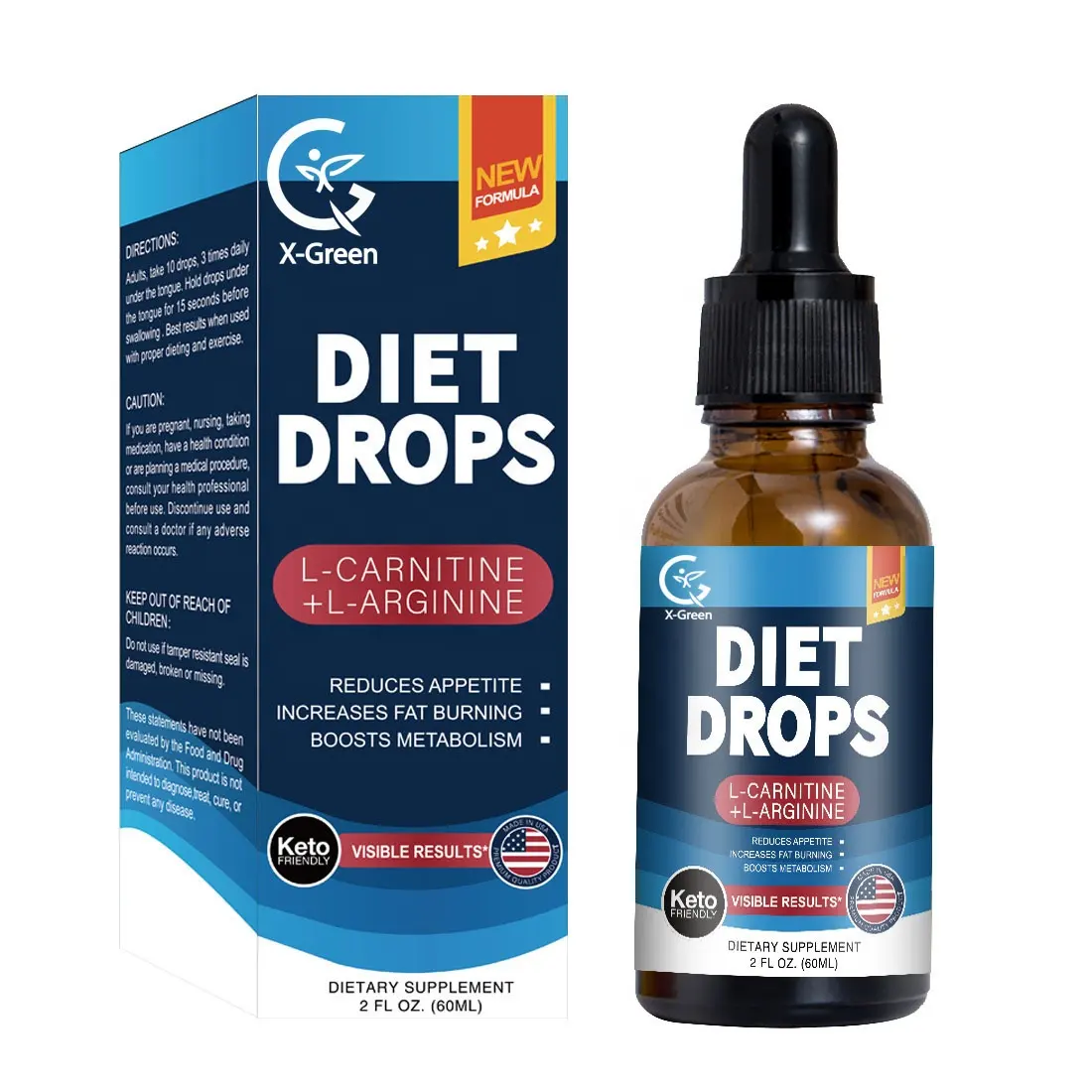 Available OEM Diet Drop Weight Loss Drops Appetite Suppressant For Women & Men Natural Metabolism Booster Fast Burn Liquid
