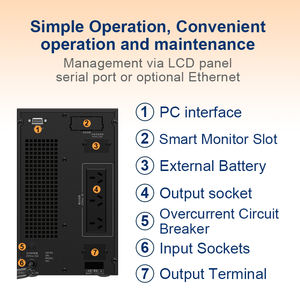 Trực Tuyến Uninterruptible Cung Cấp Điện <span class=keywords><strong>UPS</strong></span> 3000VA/2700W Tinh Khiết Sóng Sin Thông Minh Kép Chuyển Đổi 3000VA <span class=keywords><strong>UPS</strong></span> Cho Máy Tính Để Bàn Máy Tính - Product Image 3