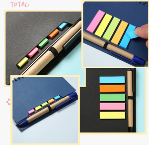 Venta al por mayor de Bloc de notas Kraft con bolígrafo, logotipo personalizado, notas adhesivas, cuaderno de papel Kraft ecológico, minicuaderno de notas impresas con bolígrafo - Product Image 5