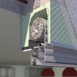 Avvolgibile antipioggia in alluminio antivento certificata CE-certificata porta avvolgibile automatico tapparella di sicurezza per finestre