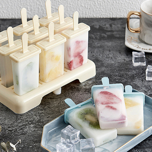 Biểu tượng tùy chỉnh Pop <span class=keywords><strong>Ice</strong></span> các nhà sản xuất Silicone khay đá DIY cấp thực phẩm BPA free Popsicle <span class=keywords><strong>Ice</strong></span> <span class=keywords><strong>Cream</strong></span> Maker với nắp - Product Image 3